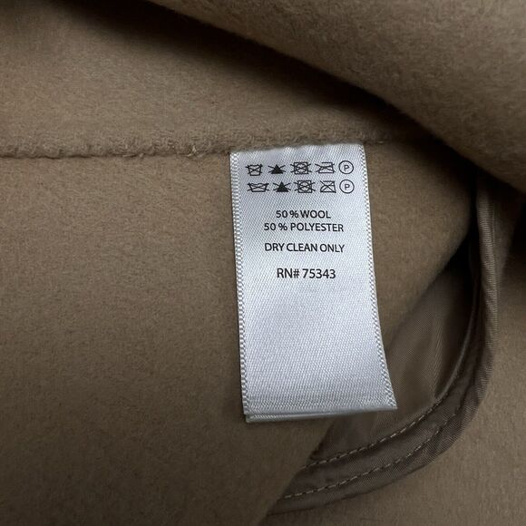 Rachel Zoe Women's Wool Blend Long Cardigan Coats Size L Beige - Picture 7 of 10
